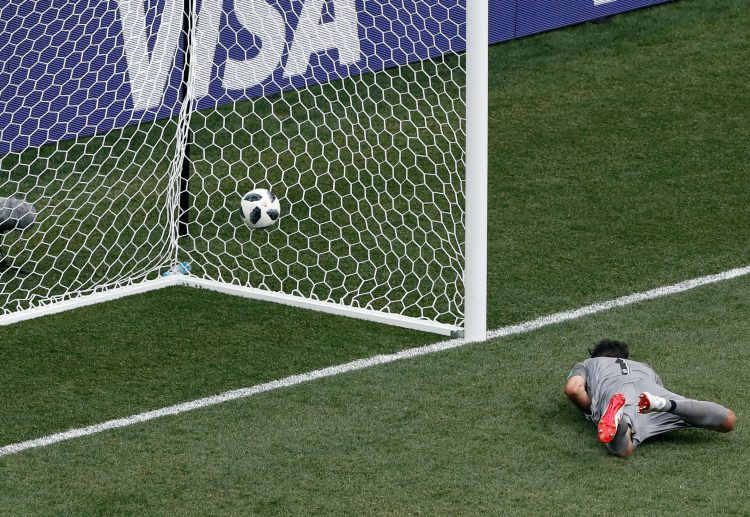 2018世界杯:门将海梅•佩内多的大门被英格兰洞穿6次