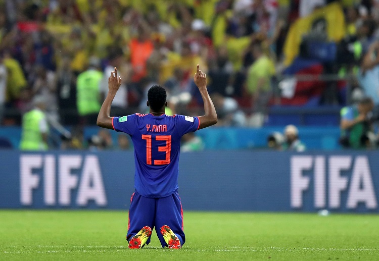 Colombian defender Yerry Mina scores an amazing header against Poland in World Cup 2018