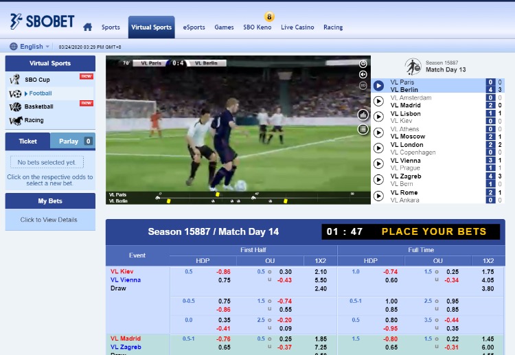 เกมฟุตบอลเสมือนจริงแนวใหม่ กับ Virtual Football จาก SBOBET