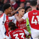Arsenal face PSG in the Champions League after a thrilling 4-2 Premier League win over Leicester City