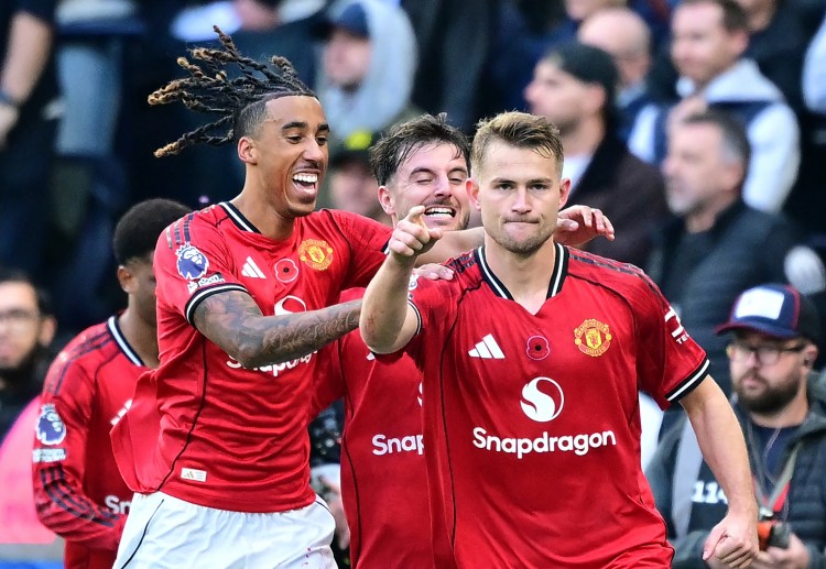 Matthijs de Ligt’s late header earns Manchester United a 2-2 draw against Tottenham in the Premier League